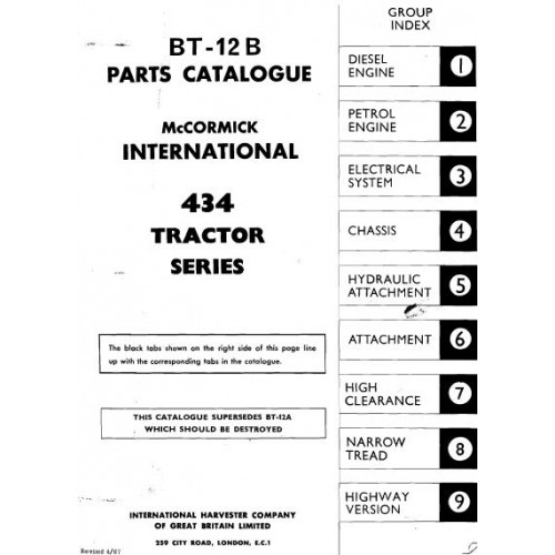 Case IH 434 Parts Manual