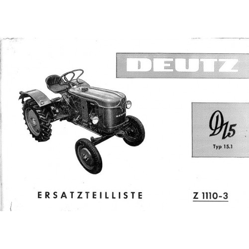 tractor repuestos lista Deutz remolcador d15 tipo 15.1 z1110-2