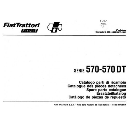 Fiat 570 - 570Dt Parts Manual