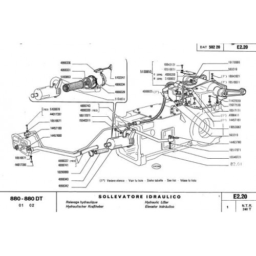 Fiat 880 880DT parts catalog in PDF format 
