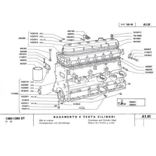 Fiat 1380 & 1380DT Tractor Parts Manual 