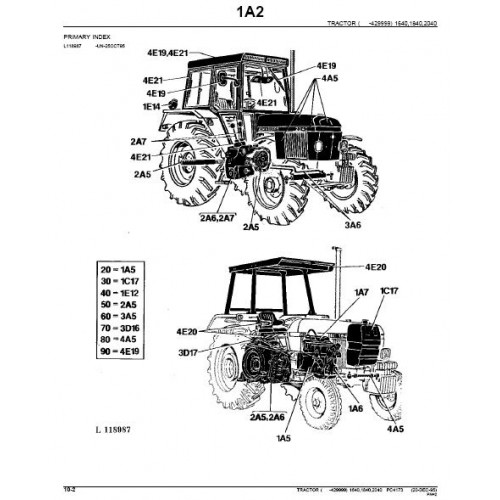 John Deere Traktoren 1640 1840 2040 Betriebsanleitung 